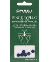 Ring Key Plug Flute Ring Key Plugs, Blue Silicone, Pack of 6